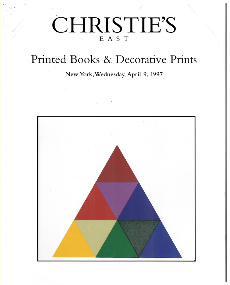 CHRISTIE'S EAST - Printed Books & Decorative Prints. New York. Wednesday, April 9, 1997