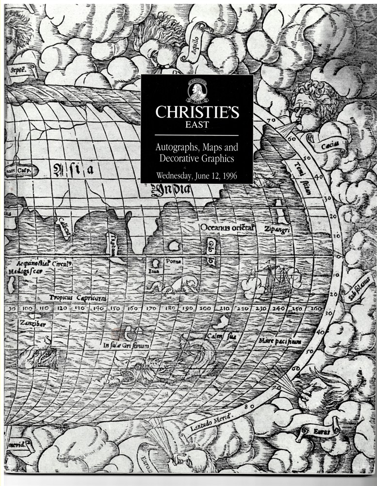 CHRISTIE'S EAST - Autographs, Maps and Decorative Graphics. Wednesday, June 12, 1996
