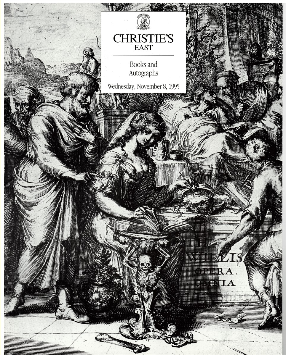 CHRISTIE'S EAST - Books and Autographs. Wednesday, November 8, 1995