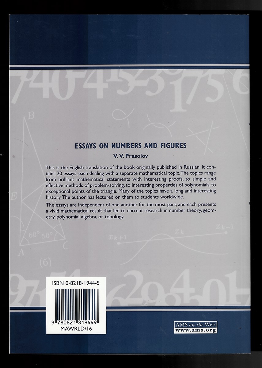 PRASOLOV, V. V. - Essays on Numbers and Figures - Mathematical World