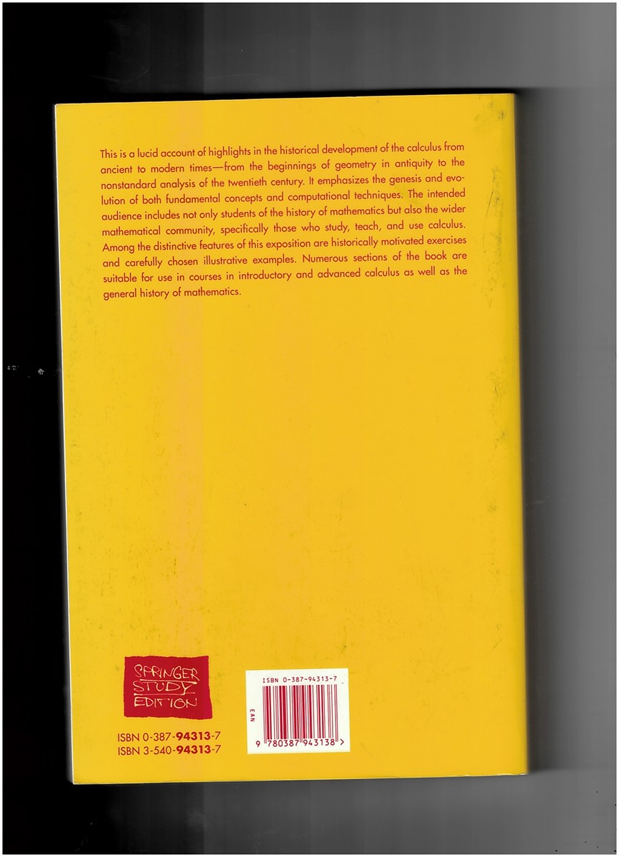 EDWARDS, C. H. JR. - The Historical Development of the Calculus - Springer Study Edition