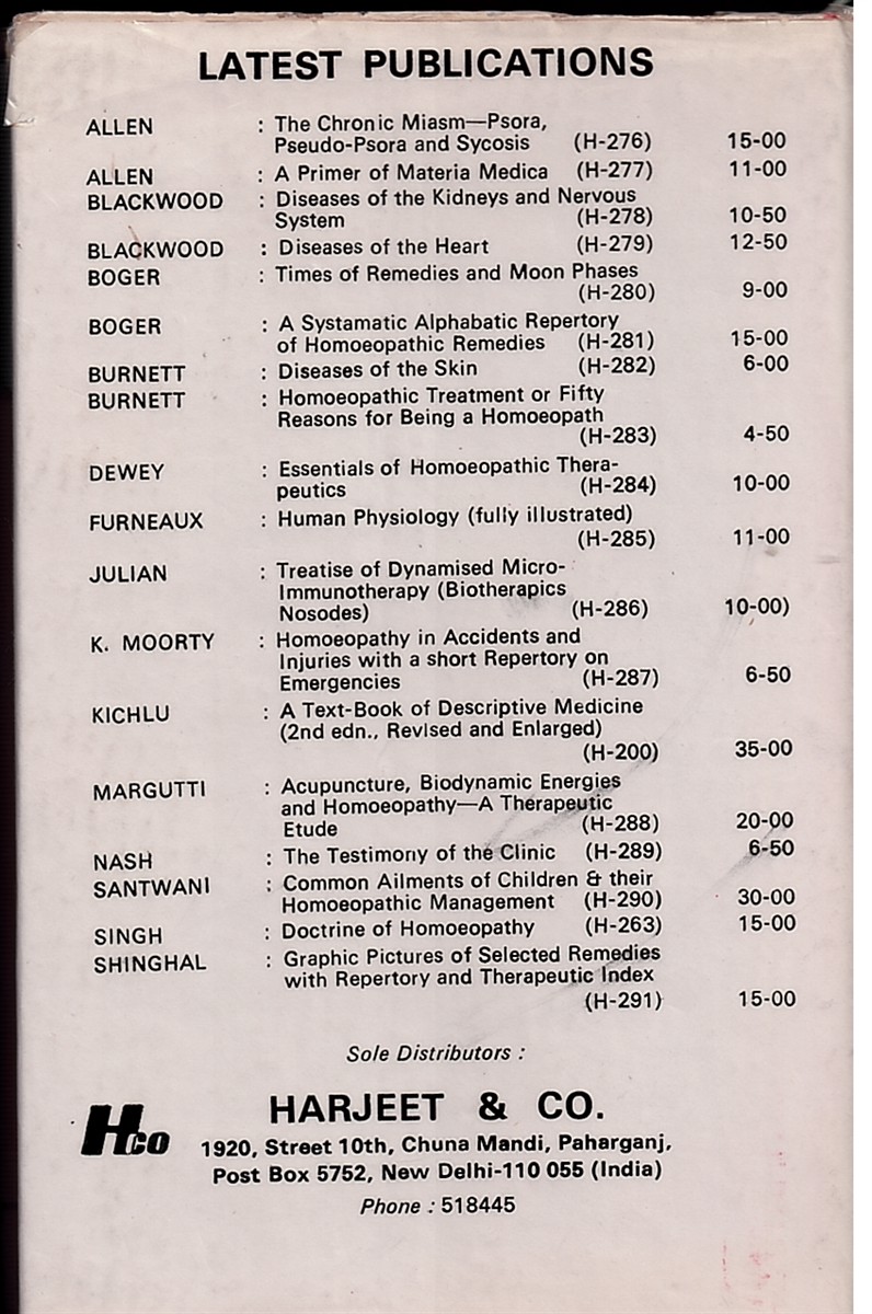 MARGUTTI, VICTOR M. - Acupuncture Biodynamic Energies & Homoeopathy. A Therapeutic Etude.