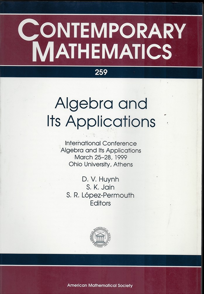 Algebra and its Applications (International Conference, Algebra and its Applications, March 25-28, 1999, Ohio University, Athens)
