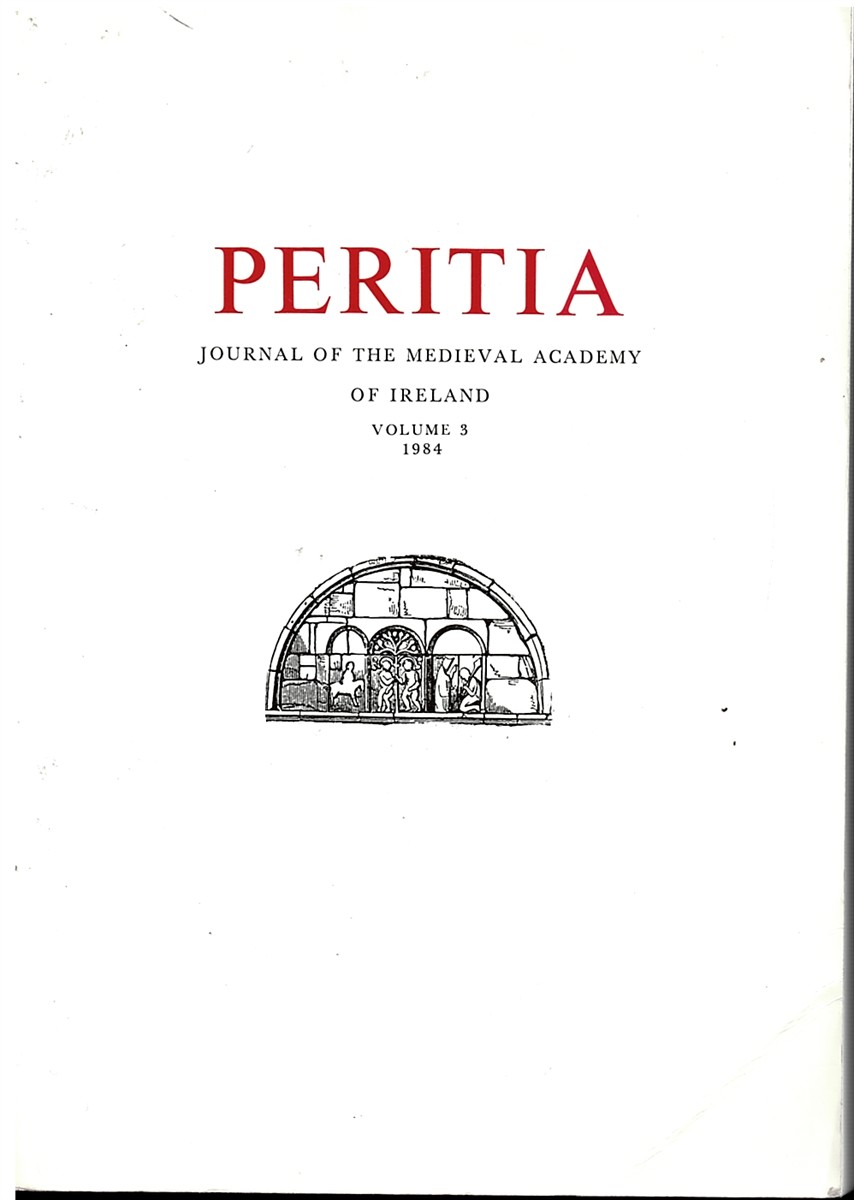 Peritia. Journal of the Medieval Academy of Ireland. Volume 3. 1984.