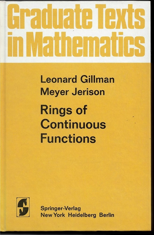 Rings of Continous Functions - Undergraduate Texts