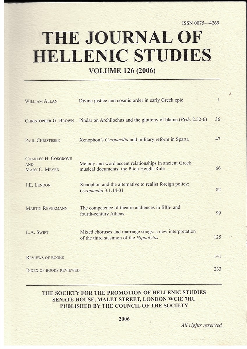 The Journal of Hellenic Studies Volume 126 - 2006