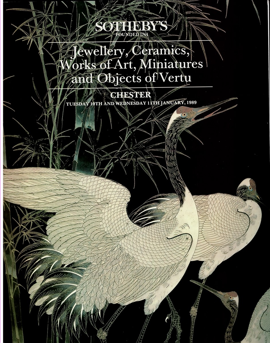 Sotheby's: Jewellery, Ceramics, Works of Art, Miniatures and Objects of Vertu (Chester: Tuesday 10th and Wednesday 11th January, 1989)