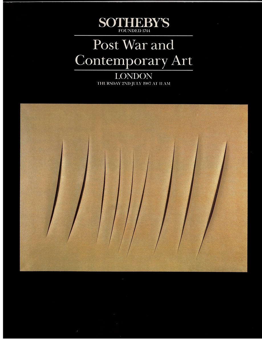Sotheby's: Post War and Contemporary Art (London: Thursday 2nd July 1987 At 11am)