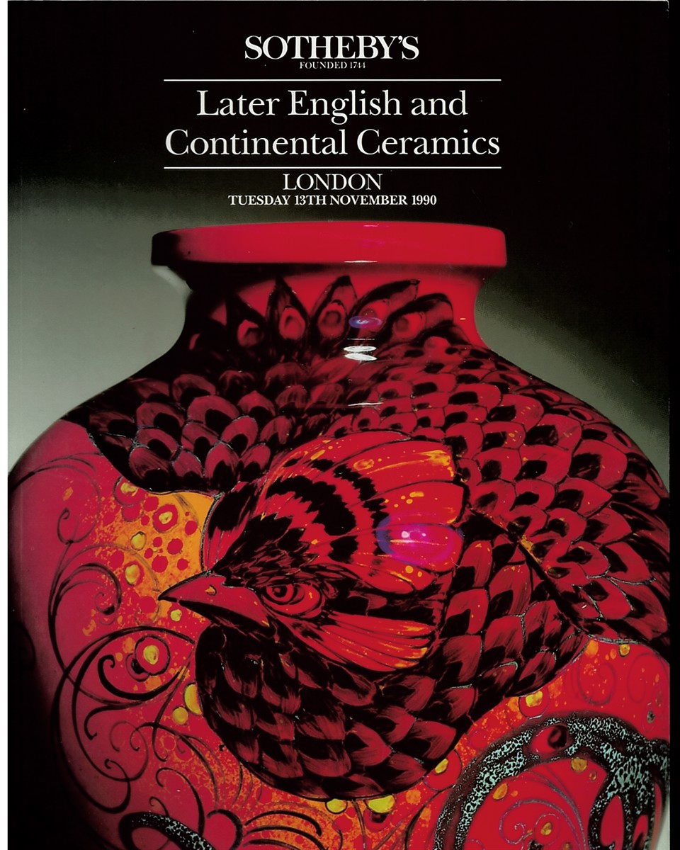 Sotheby's: Later English and Continental Ceramics (London: Tuesday 13th November 1990)