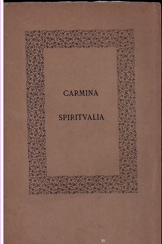 Cantica Spiritvalia: Turned Into English Verse