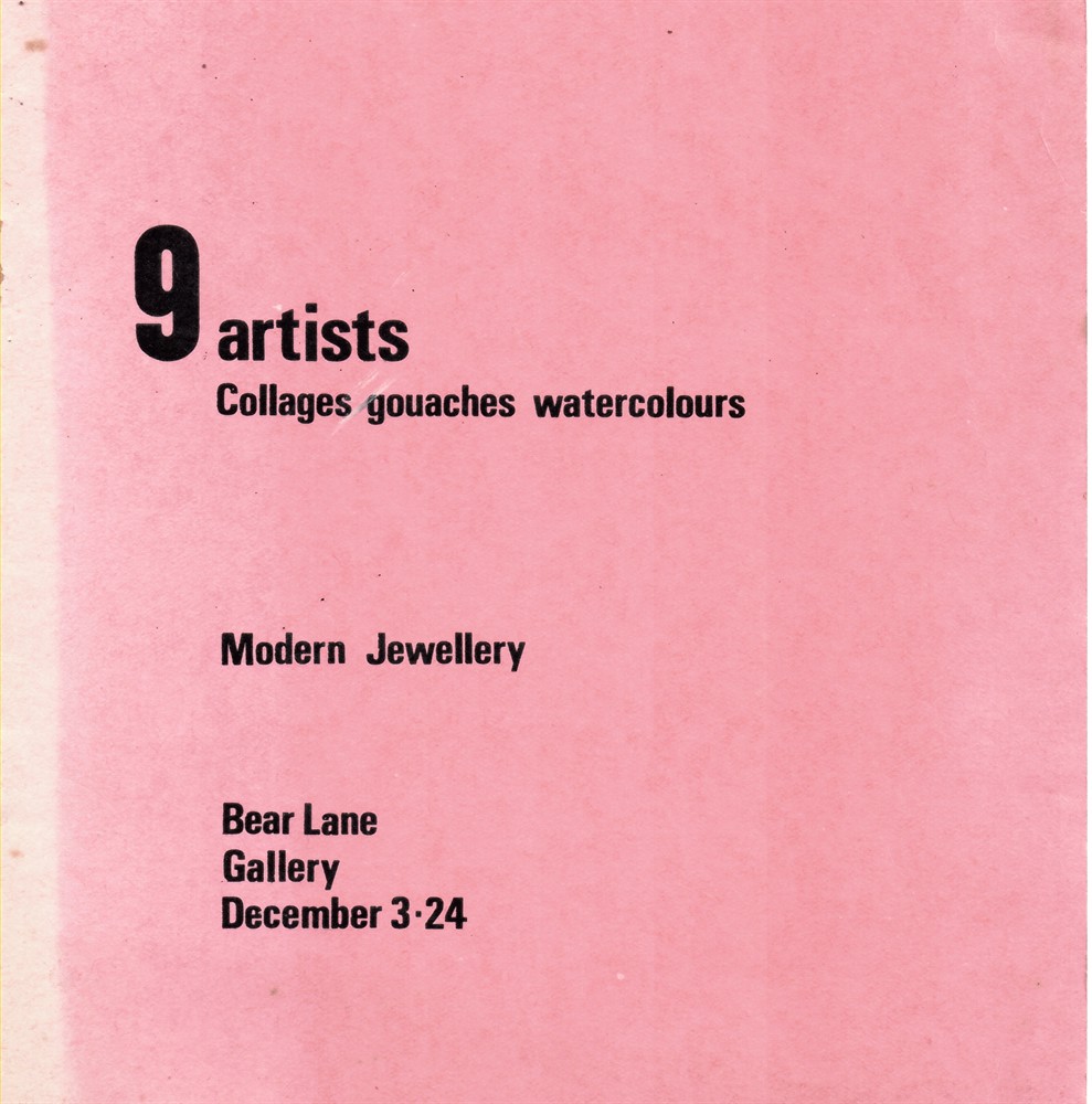 NO AUTHOR - 9 Artists. Collages, Gouaches, Watercolours. Modern Jewellery.