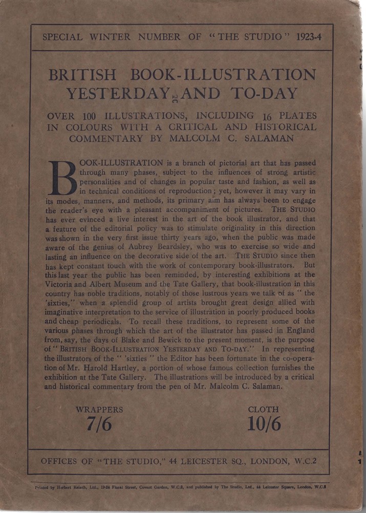 OPP, A. P. - The Water-Colour Drawings of John Sell Cotman (Special Autumn Number of the Studio 1923)