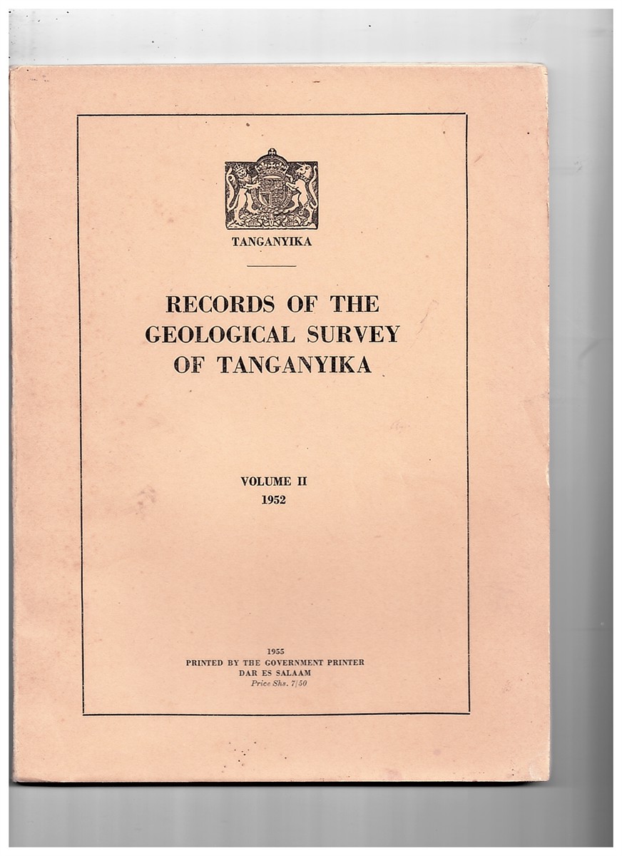  - Records of the Geological Survey of Tanganyika - 1952. Volume. II