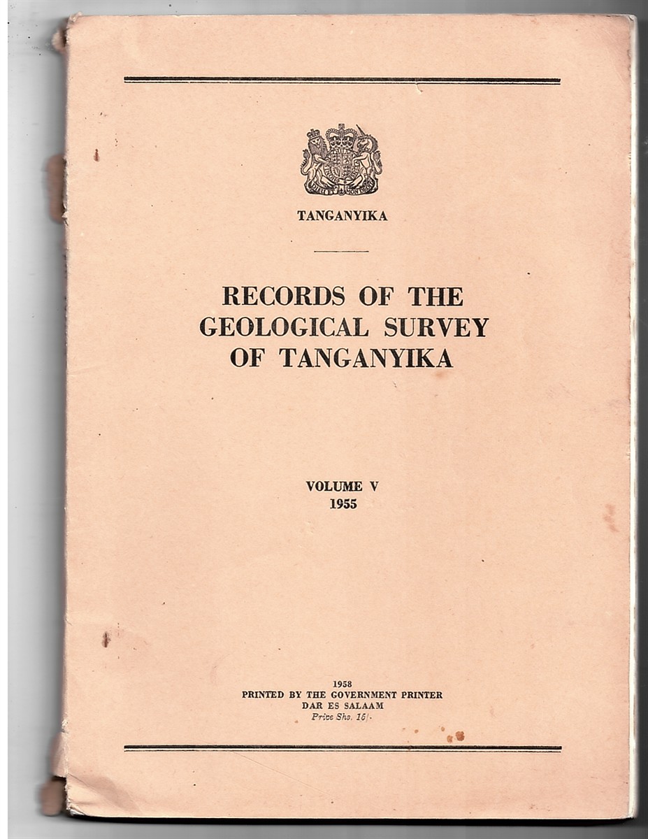  - Records of the Geological Survey of Tanganyika - 1955. V. V