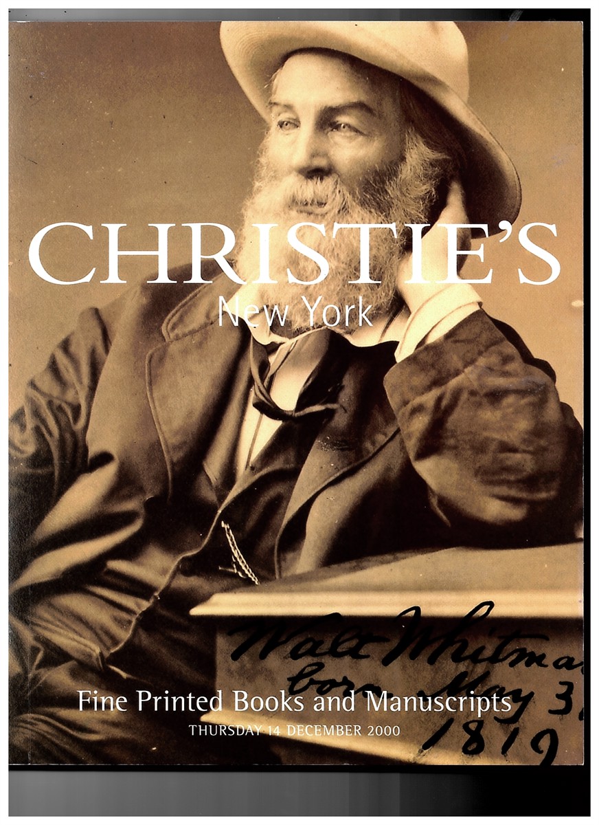 CHRISTIE'S - Fine Printed Books and Manuscripts Including James Joyce's Ulysses: The John Quinn Draft Manuscript of the 'Circe' Episode. Thursday 14 December 2000