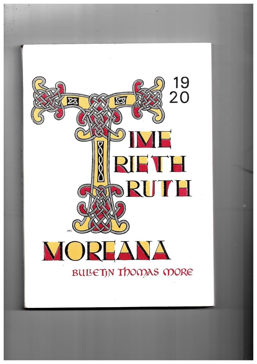 MARC'HADOUR, G. (EDITOR) - Moreana. Bulletin Thomas More. November 1968. No. 19-20