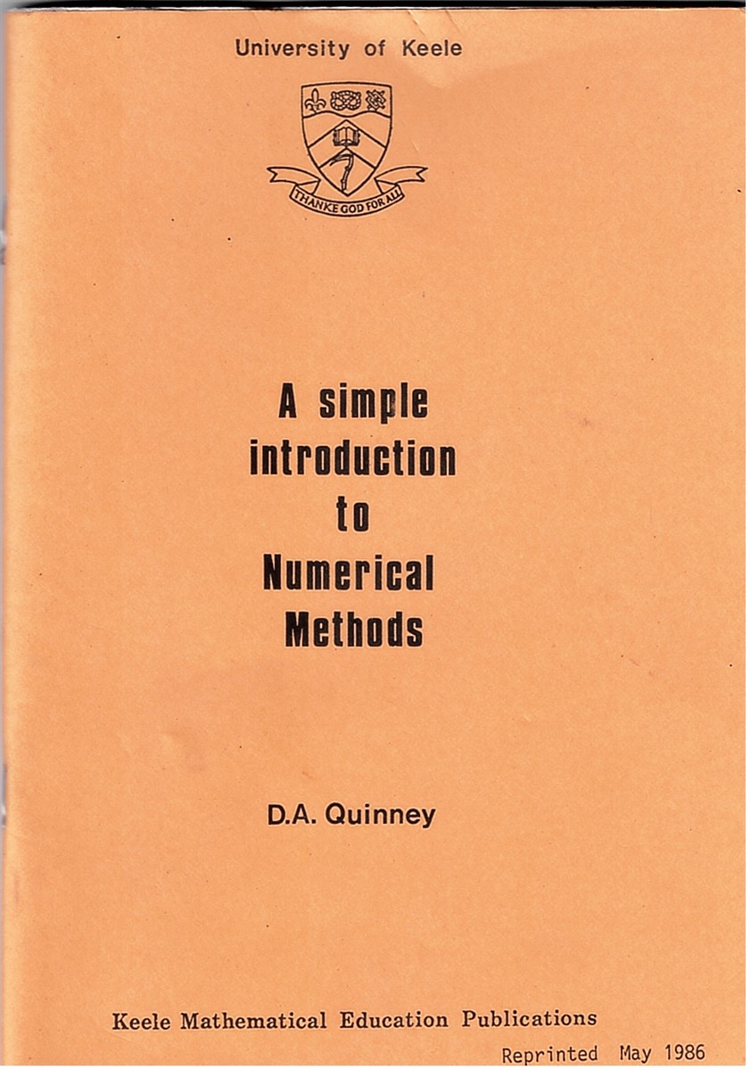 Image for A Simple Introduction to Numerical Methods A Simple Introduction to Numerical Methods