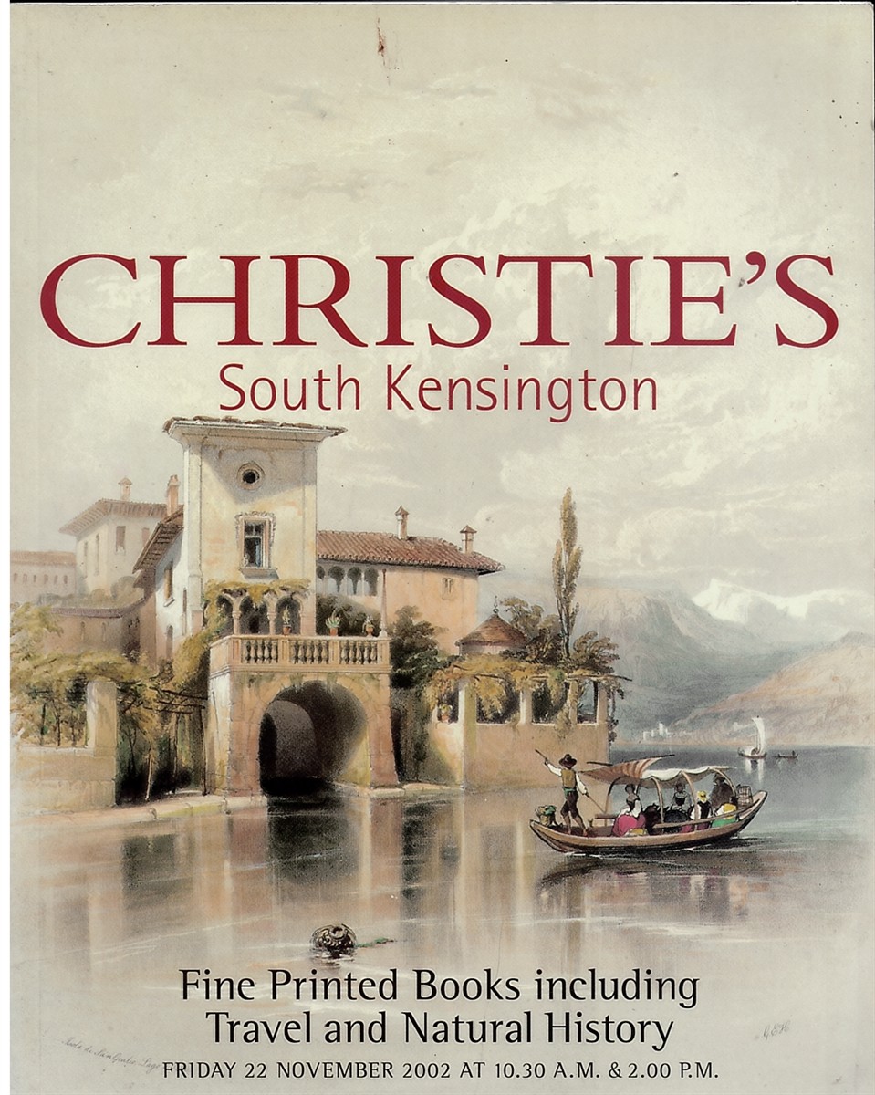 Christie's South Kensington: Fine Printed Books Including Travel and Natural History (Friday 22 November 2002)