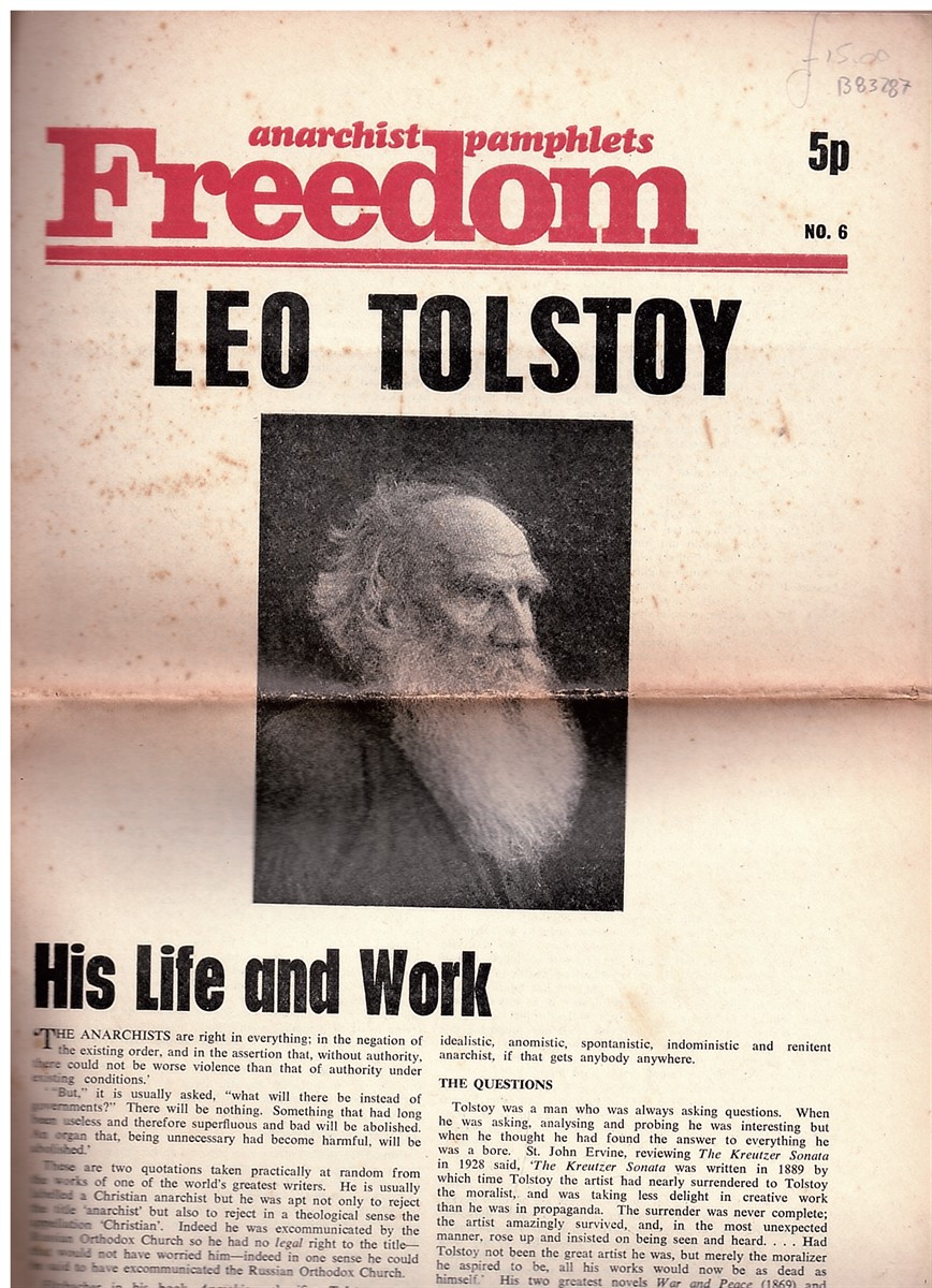 Image for Anarchist Pamphlets No.6 - Leo Tolstoy Anarchist Pamphlets No.6 - Leo Tolstoy