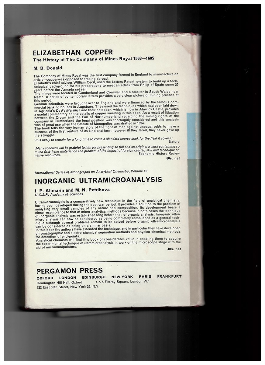 CALEY, EARLE R. - Analysis of Ancient Metals