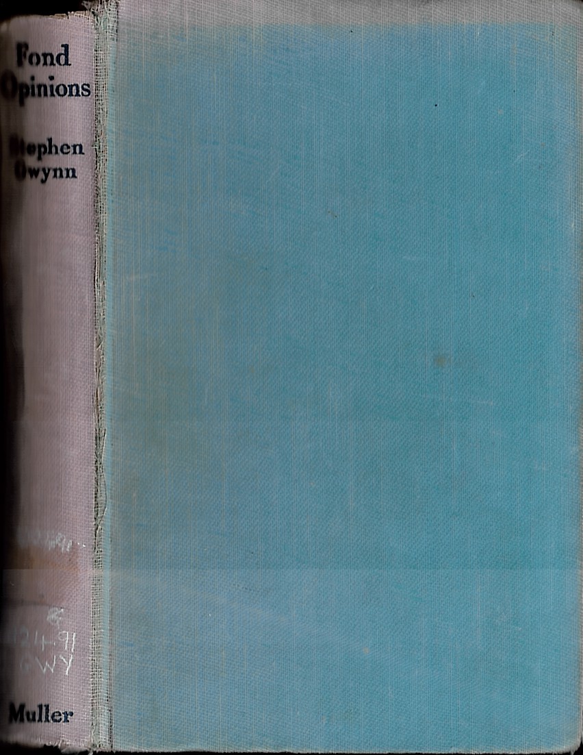 GWYNN, STEPHEN - Fond Opinions