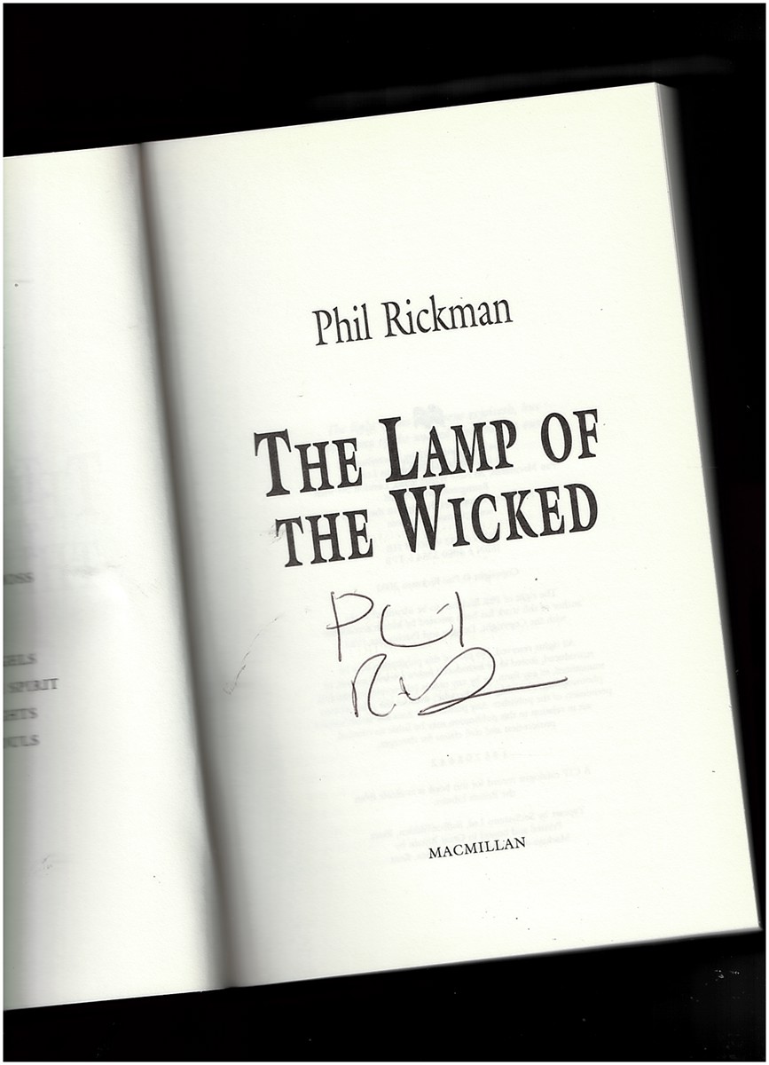 RICKMAN, PHIL - The Lamp of the Wicked (Signed Copy)