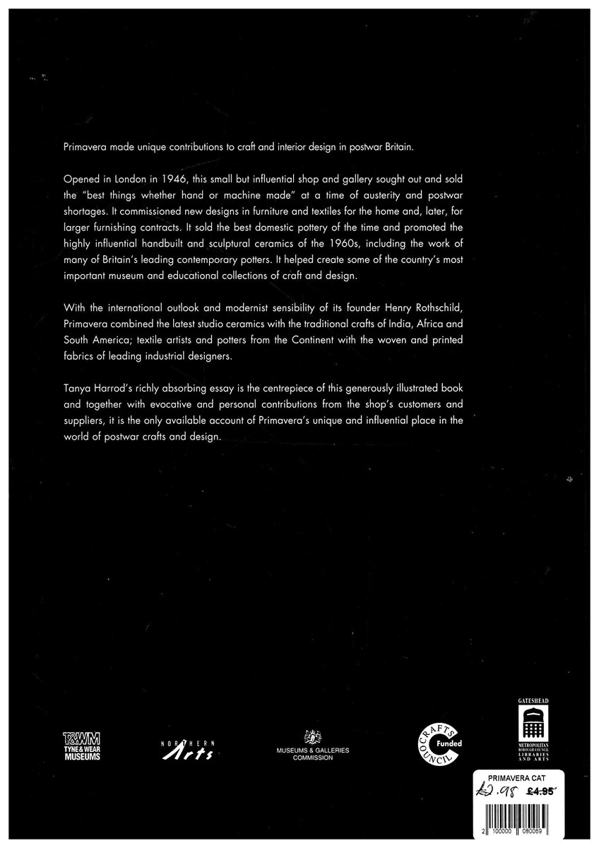 GREG, ANDREW (ED) - Primavera - Pioneering Craft and Design 1945-1995