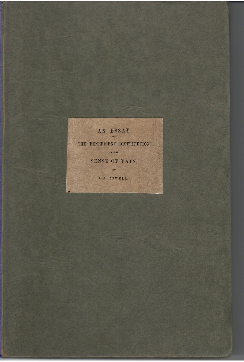 An Essay on the Beneficent Distribution of the Sense of Pain