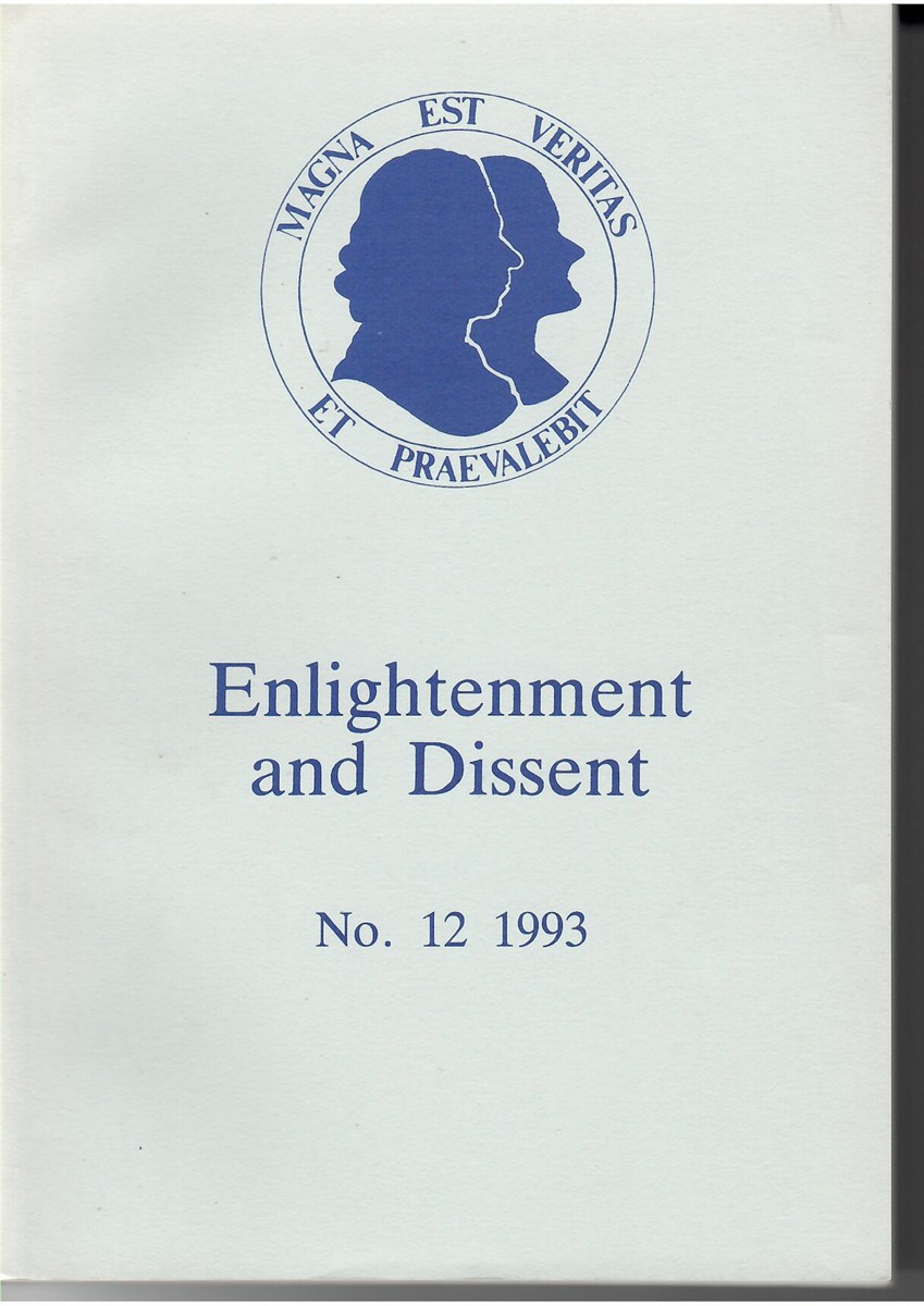 Image for Enlightenment and Dissent No 12 1993 Enlightenment and Dissent No 12 1993