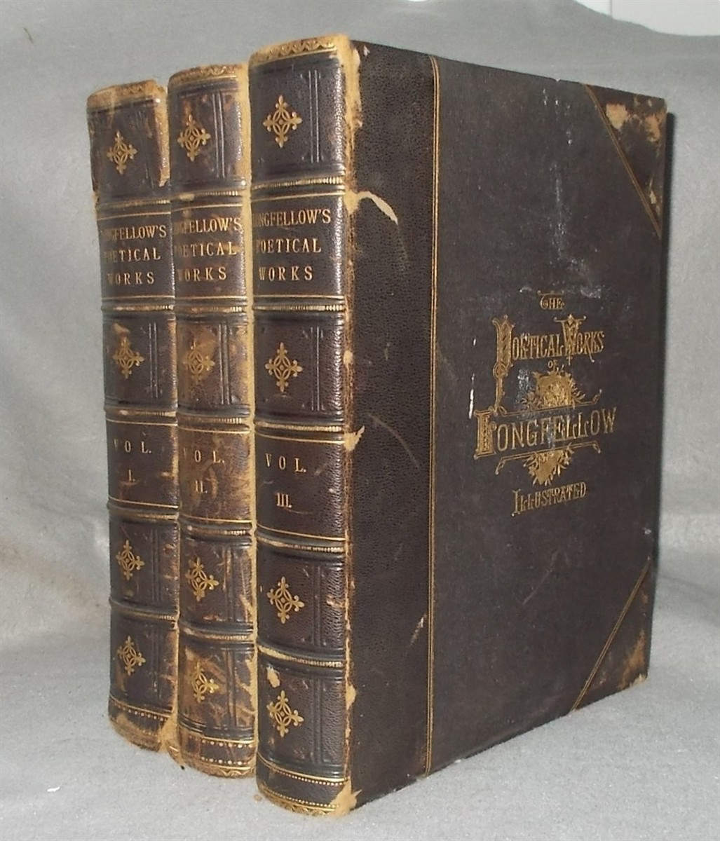The Poetical Works of Henry Wadsworth Longfellow, Illustrated. with a Biographical Sketch (3 Volume Set)