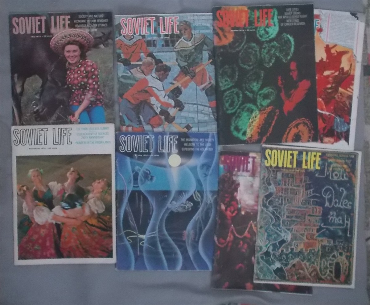 Soviet Life: 8 Issues 1973-1974 (Soyuz-Apollo)