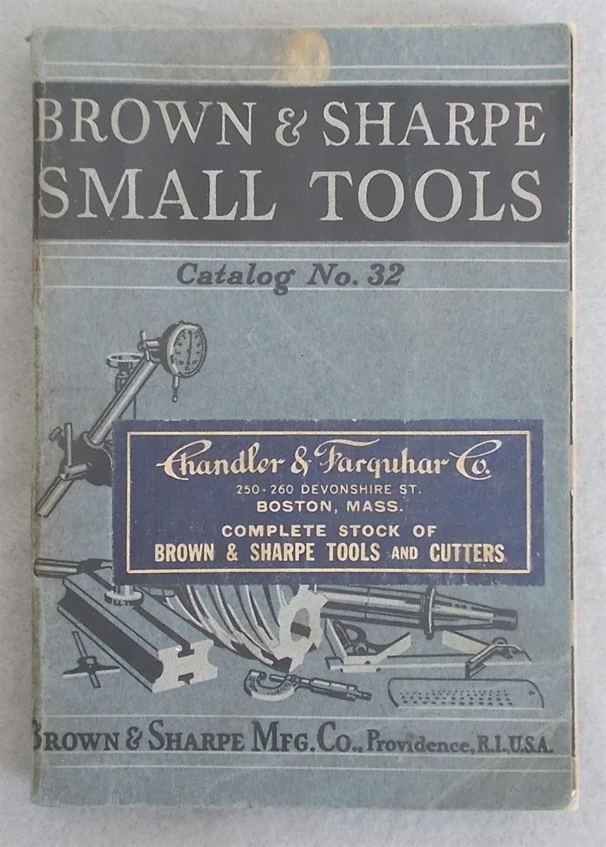 1935 Brown & Sharpe Small Tools Catalog No 32