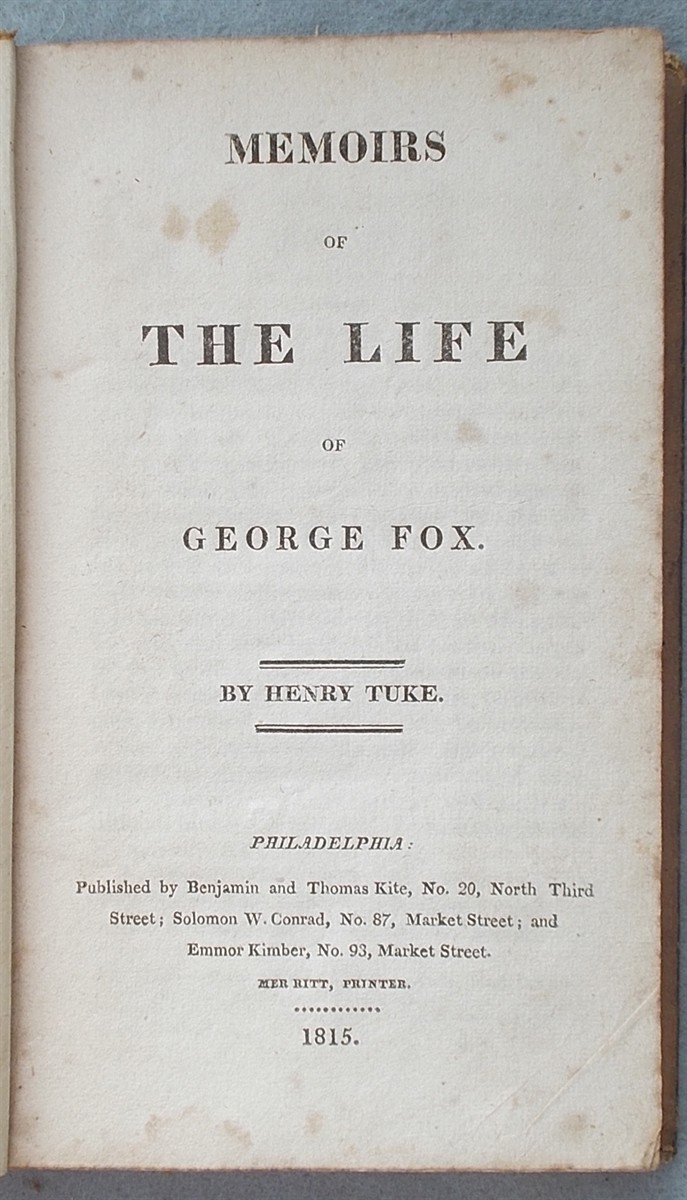 Memoirs of the Life of George Fox