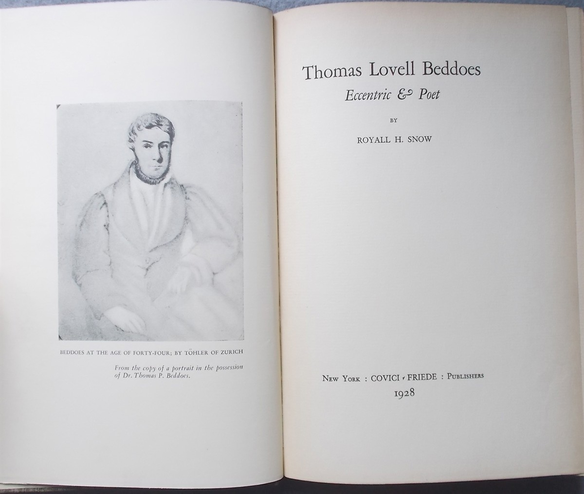 Thomas Lovell Beddoes: Eccentric & Poet