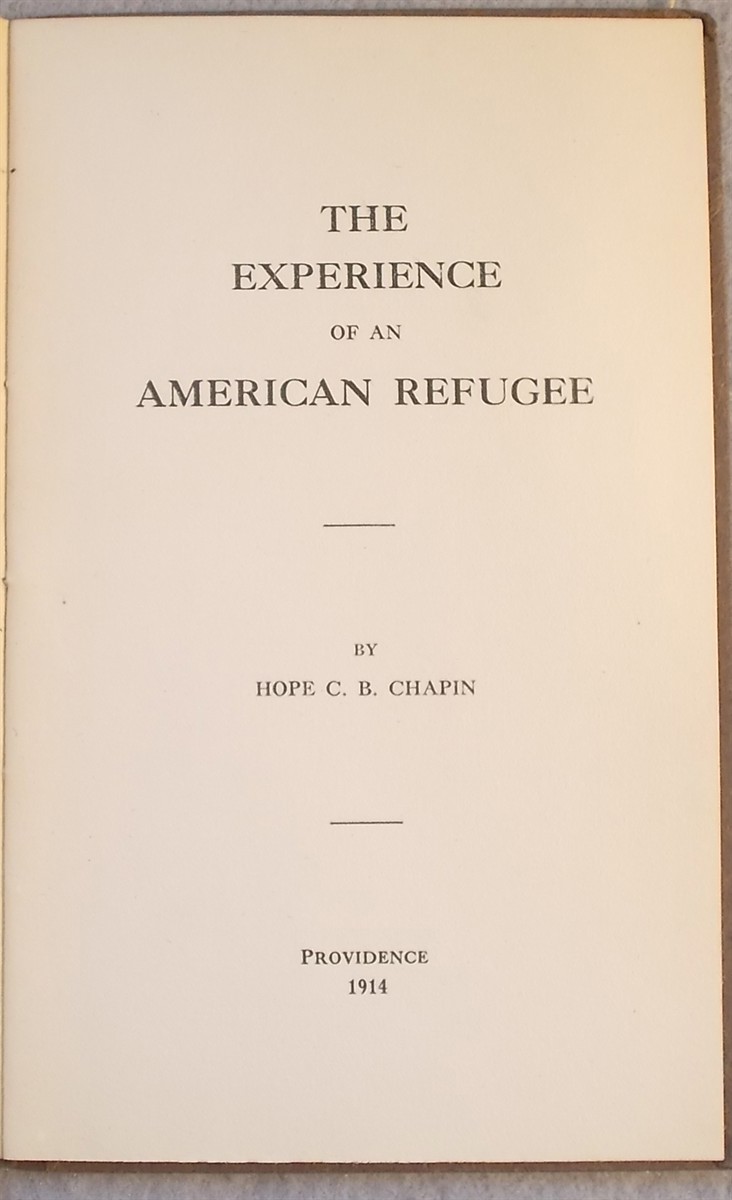 The Experience of an American Refugee