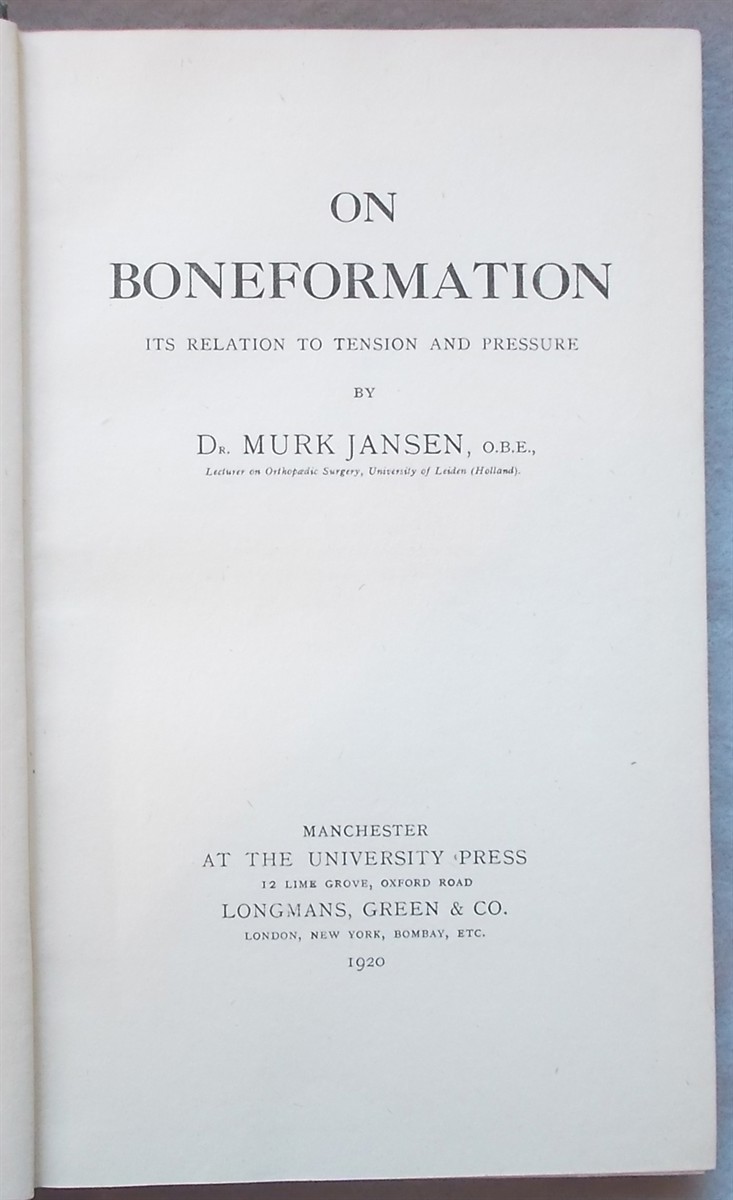 Image for On Boneformation, its Relation to Tension and Pressure On Boneformation, its Relation to Tension and Pressure