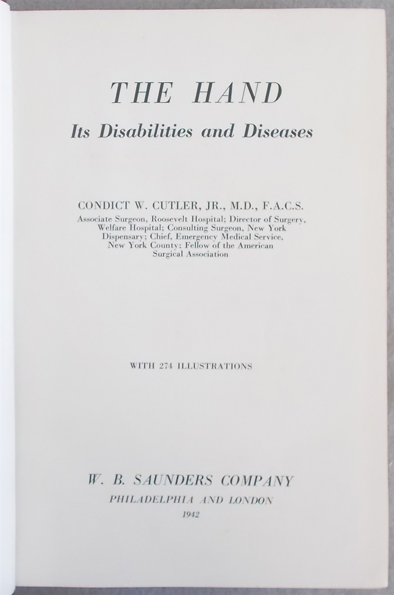 Image for The Hand. its Disabilities and Diseases The Hand. its Disabilities and Diseases