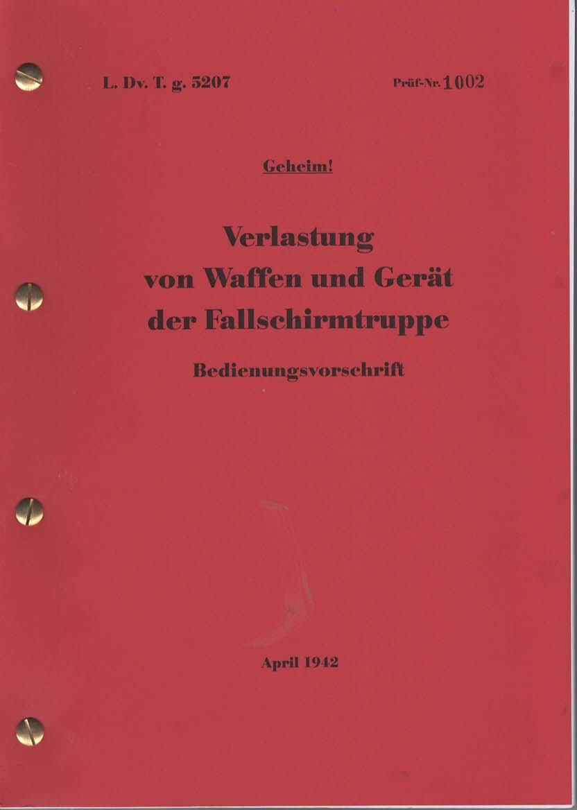 Verlastung von Waffen und Gerat der Fallschirmtruppe