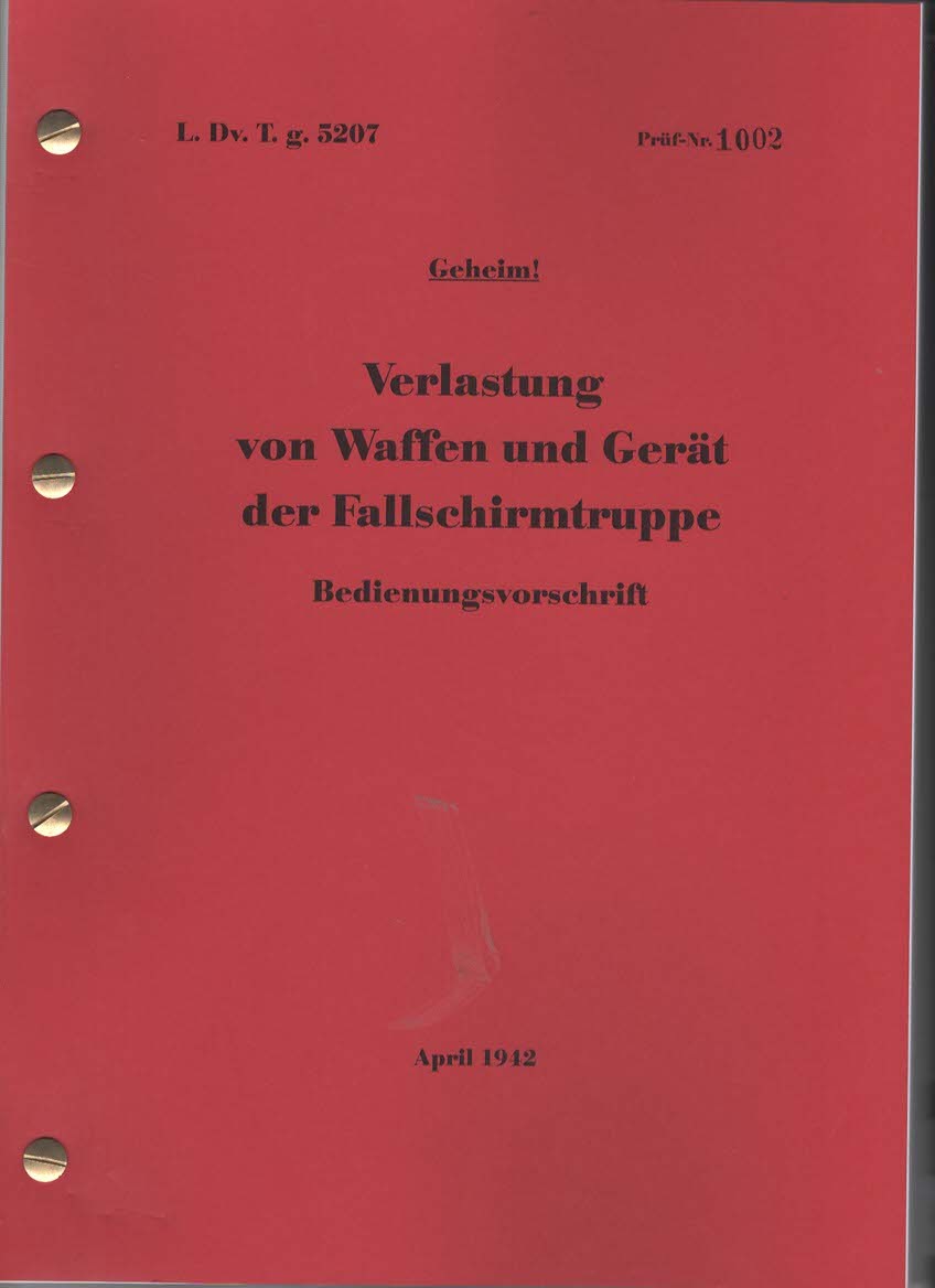 Verlastung von Waffen und Gerat der Fallschirmtruppe