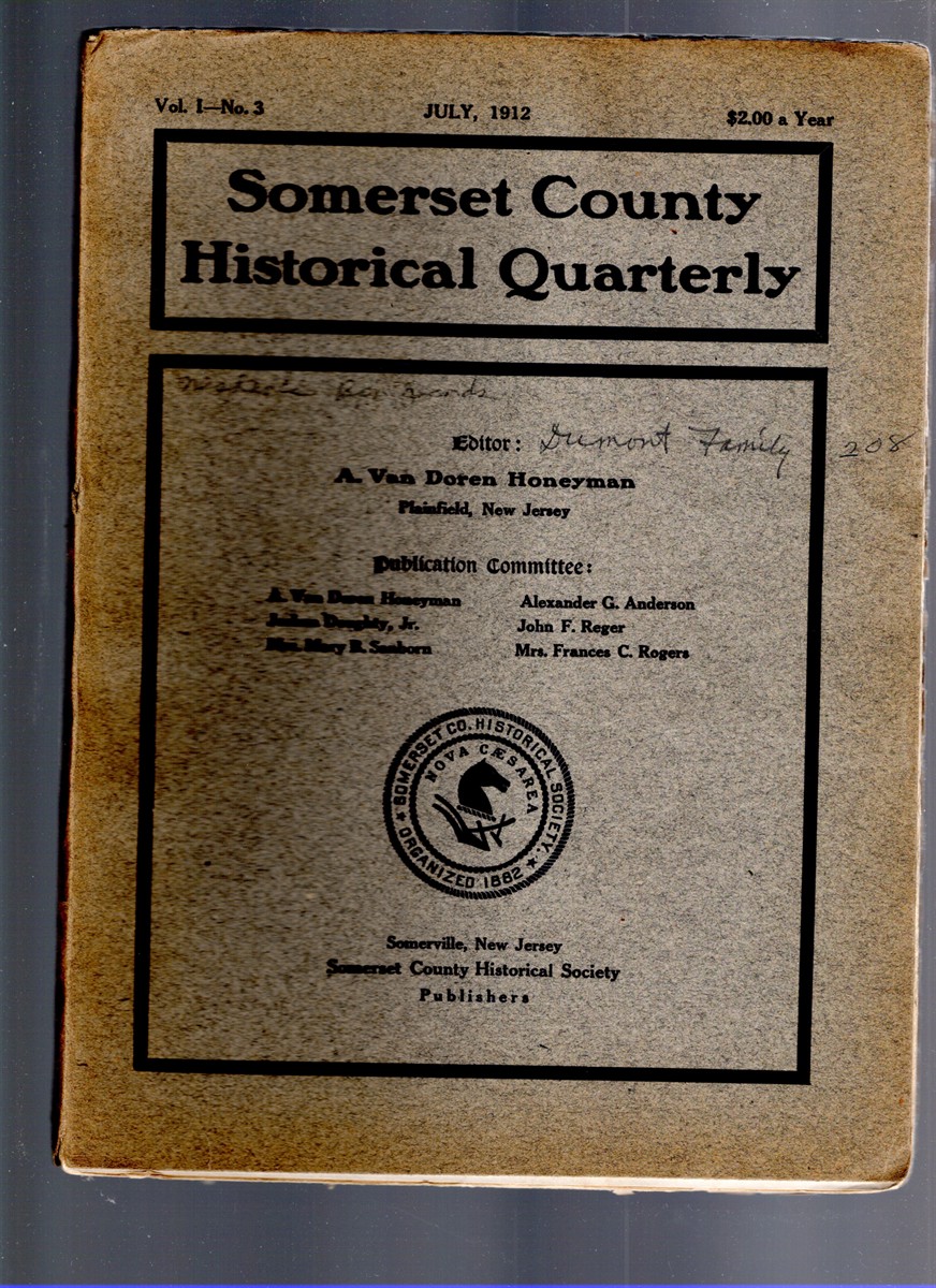 Somerset County Historical Quarterly Vol. I No. 3 July 1912