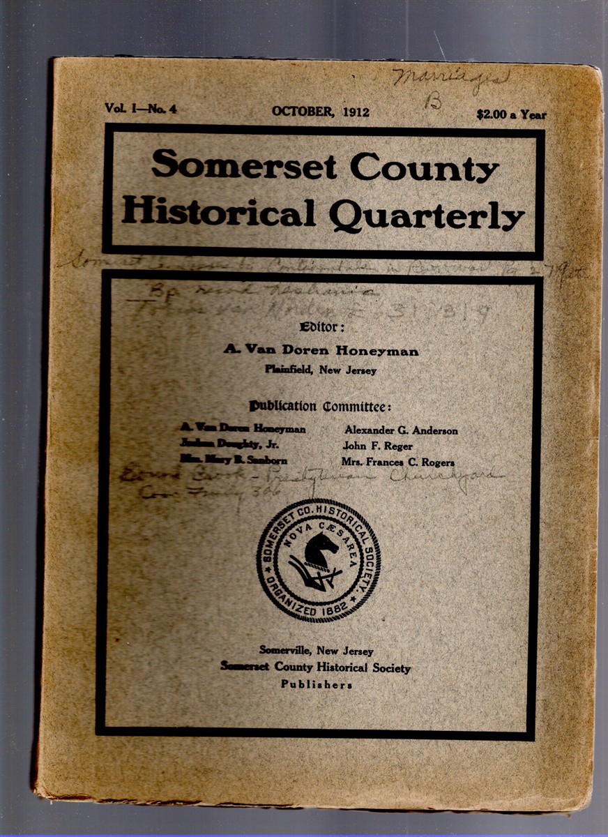 Somerset County Historical Quarterly Vol. I No. 4 October 1912