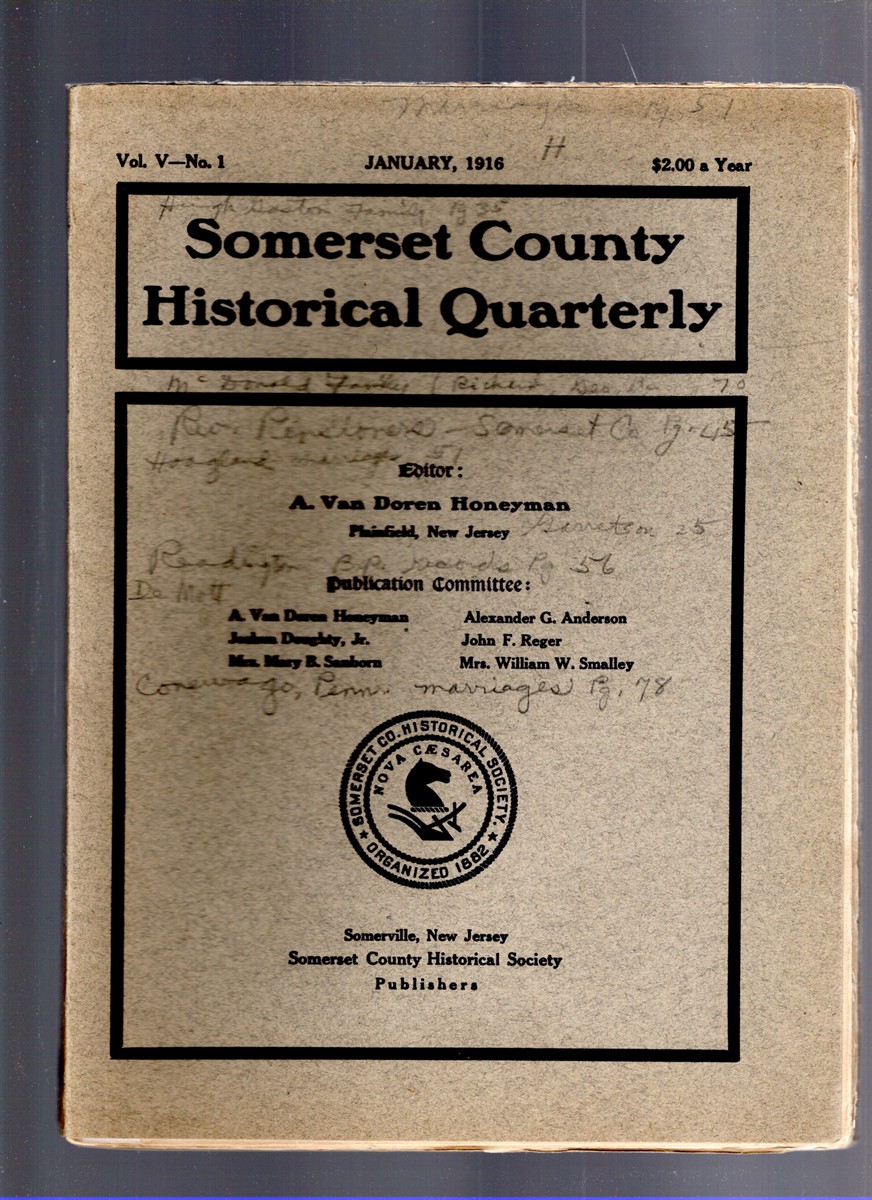 Somerset County Historical Quarterly Vol. V No. 1 January 1916