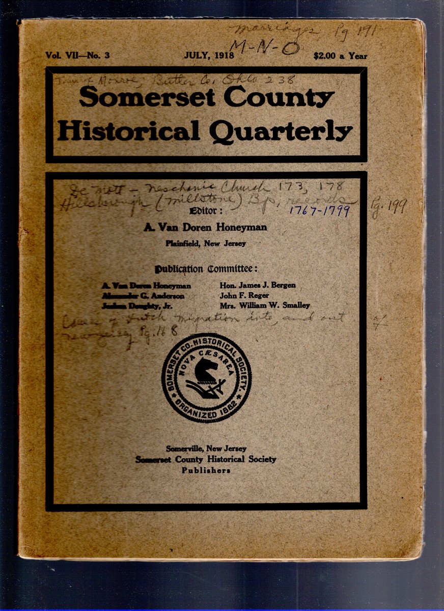 Somerset County Historical Quarterly Vol. VII No. 3 July 1918