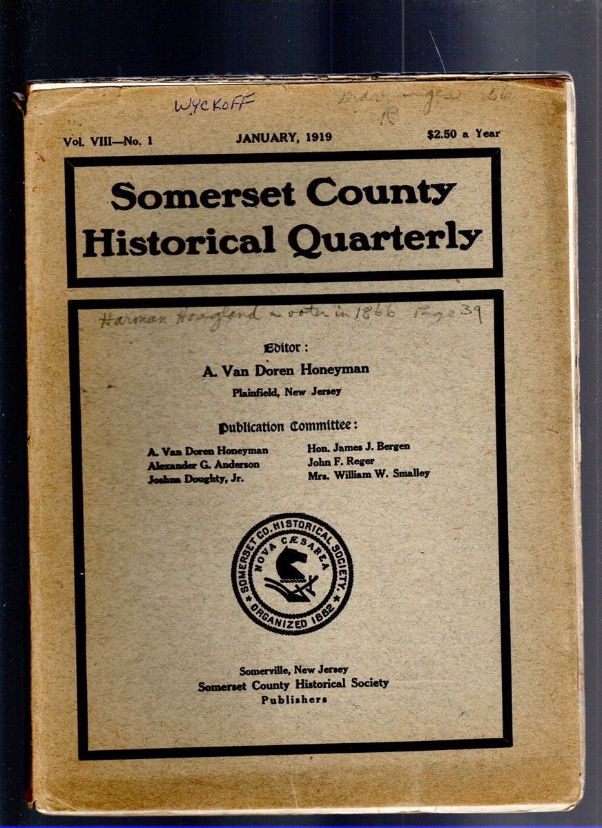 Somerset County Historical Quarterly Vol. VIII No. 1 January 1919
