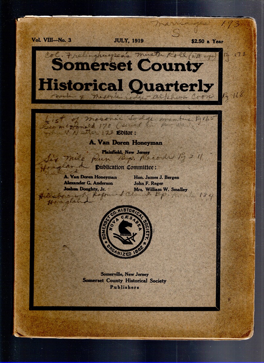 Somerset County Historical Quarterly Vol. VIII No. 3 July 1919