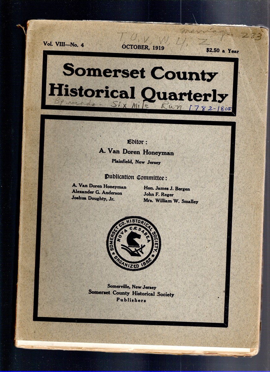 Somerset County Historical Quarterly Vol. VIII No. 4 October 1919