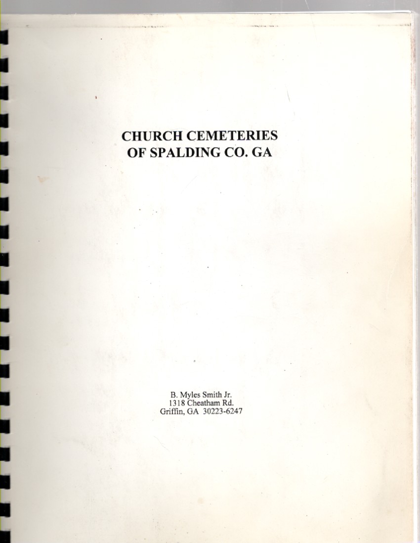 Church Cemeteries of Spalding Co. GA
