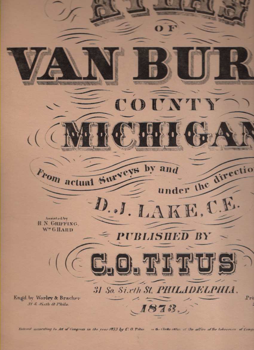 Atlas of Van Buren County Michigan from actual Surveys 1873