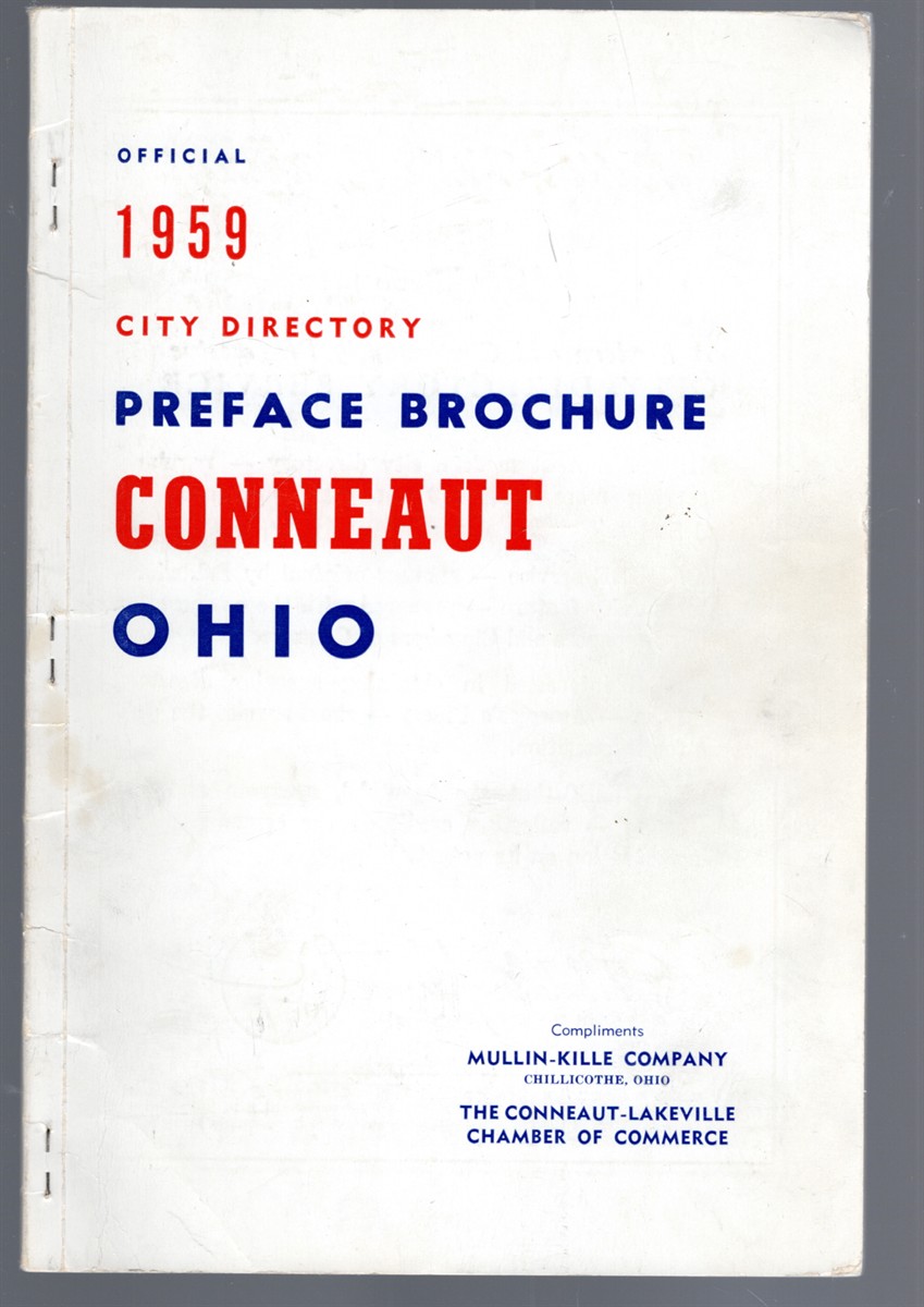 Image for Official 1959 City Directory Preface Brochure Conneaut Ohio Official 1959 City Directory Preface Brochure Conneaut Ohio