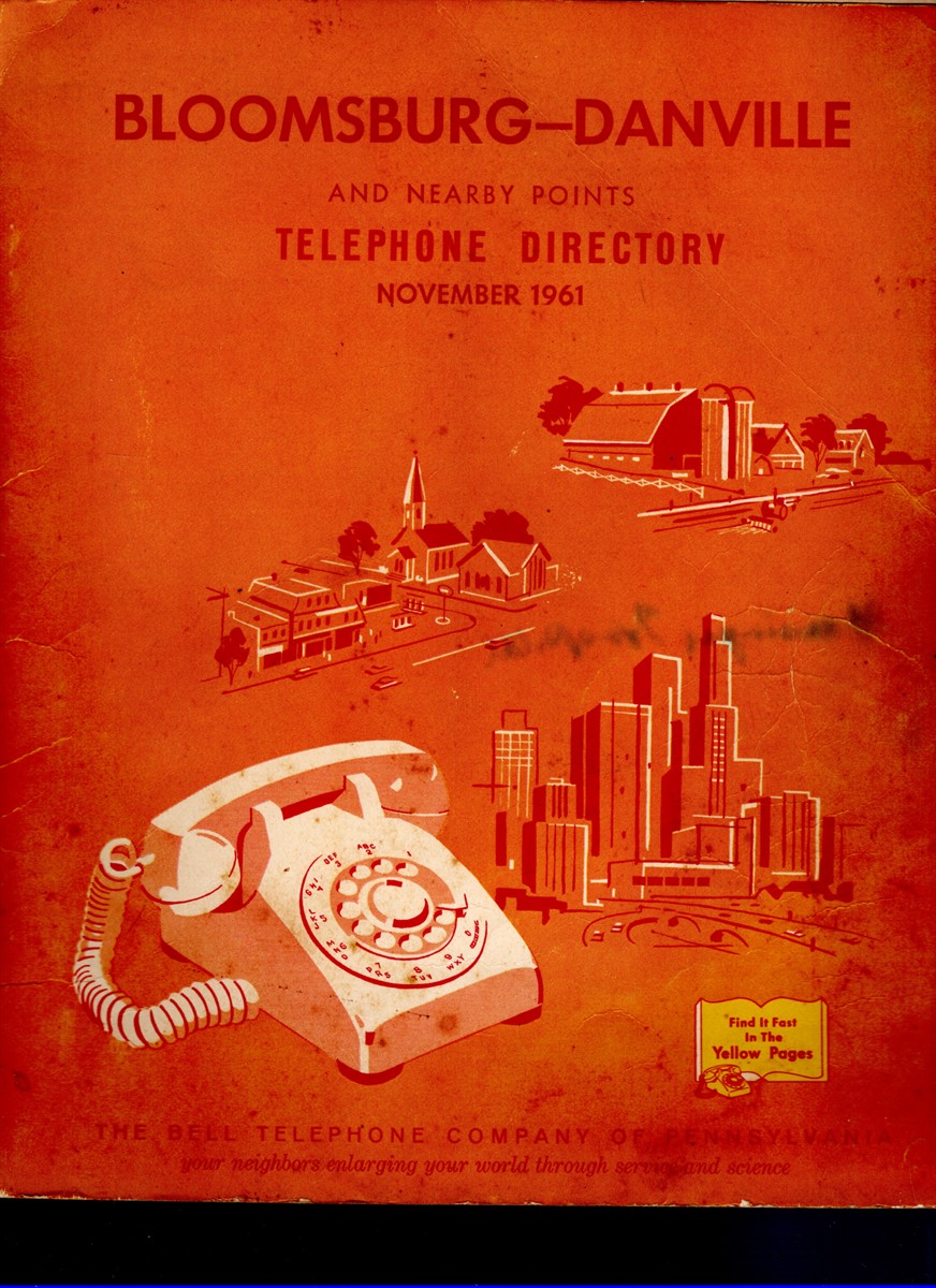 Image for Bloomsburg-Danville and Nearby Points Telephone Directory November 1961 Bloomsburg-Danville and Nearby Points Telephone Directory November 1961